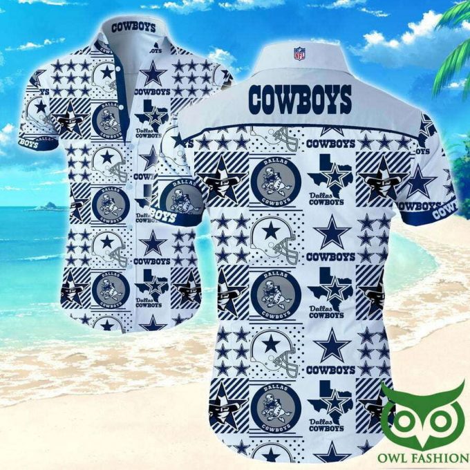 Dallas Cowboys Dark Blue Multiple S Hawaiian Shirt 1