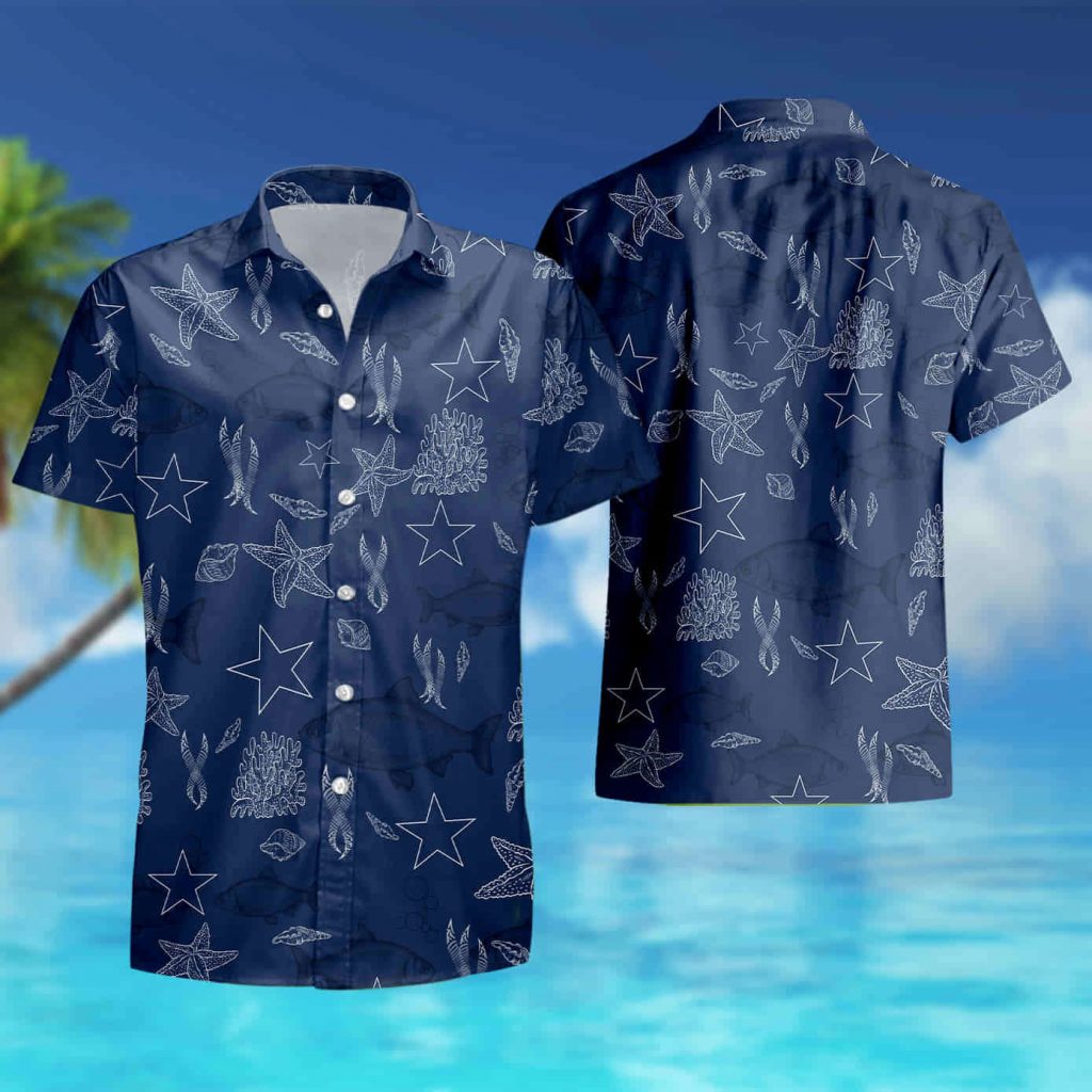 Dallas Cowboys Fish Ocean Pattern Hawaiian Shirt Summer Shirt 8