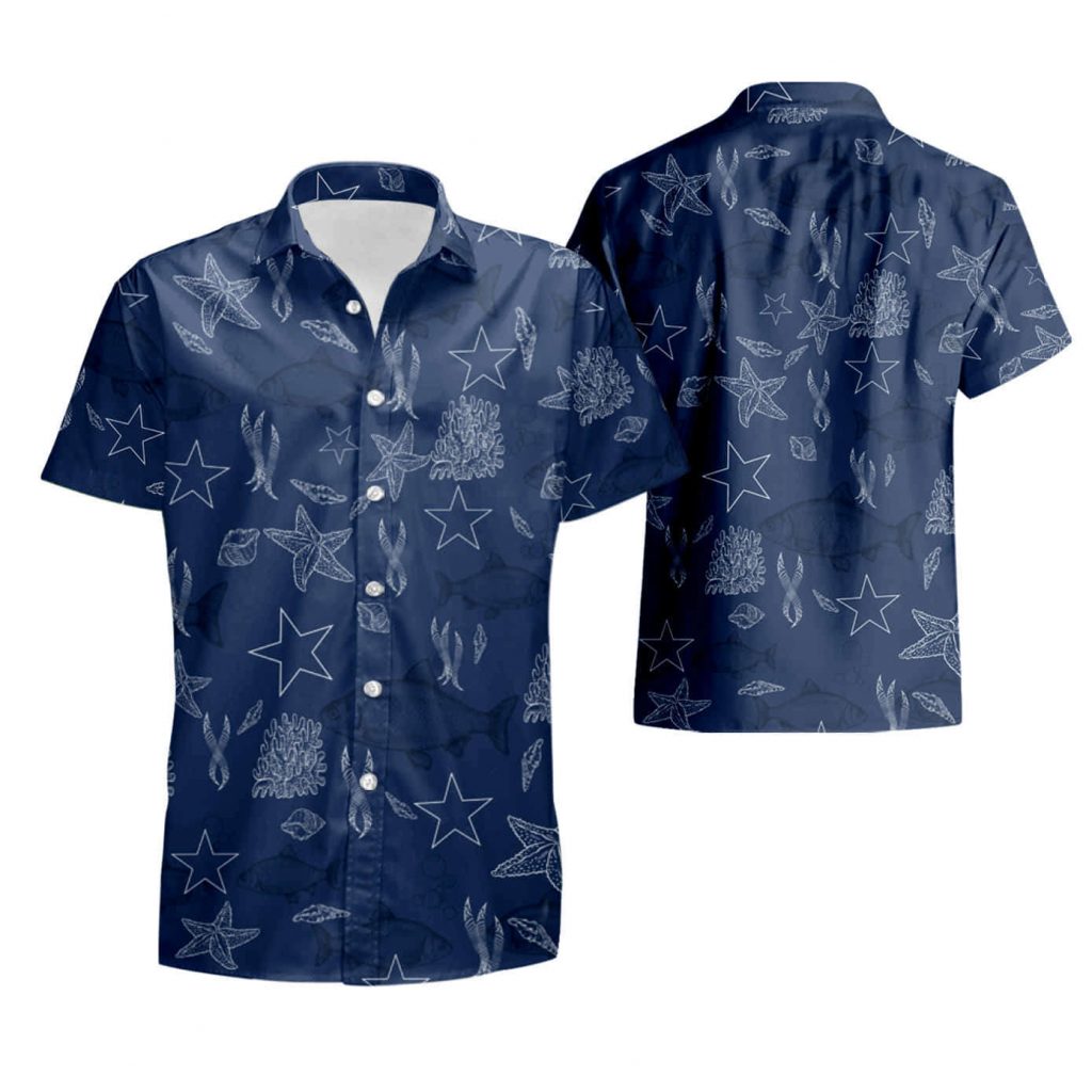Dallas Cowboys Fish Ocean Pattern Hawaiian Shirt Summer Shirt 14