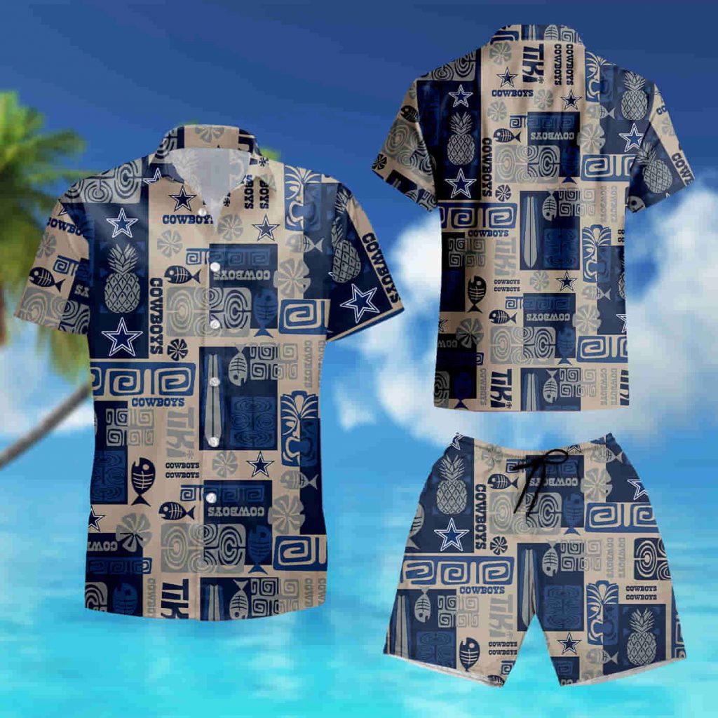 Dallas Cowboys Fish Pineapple Pattern Hawaiian Shirt Summer Shirt 14