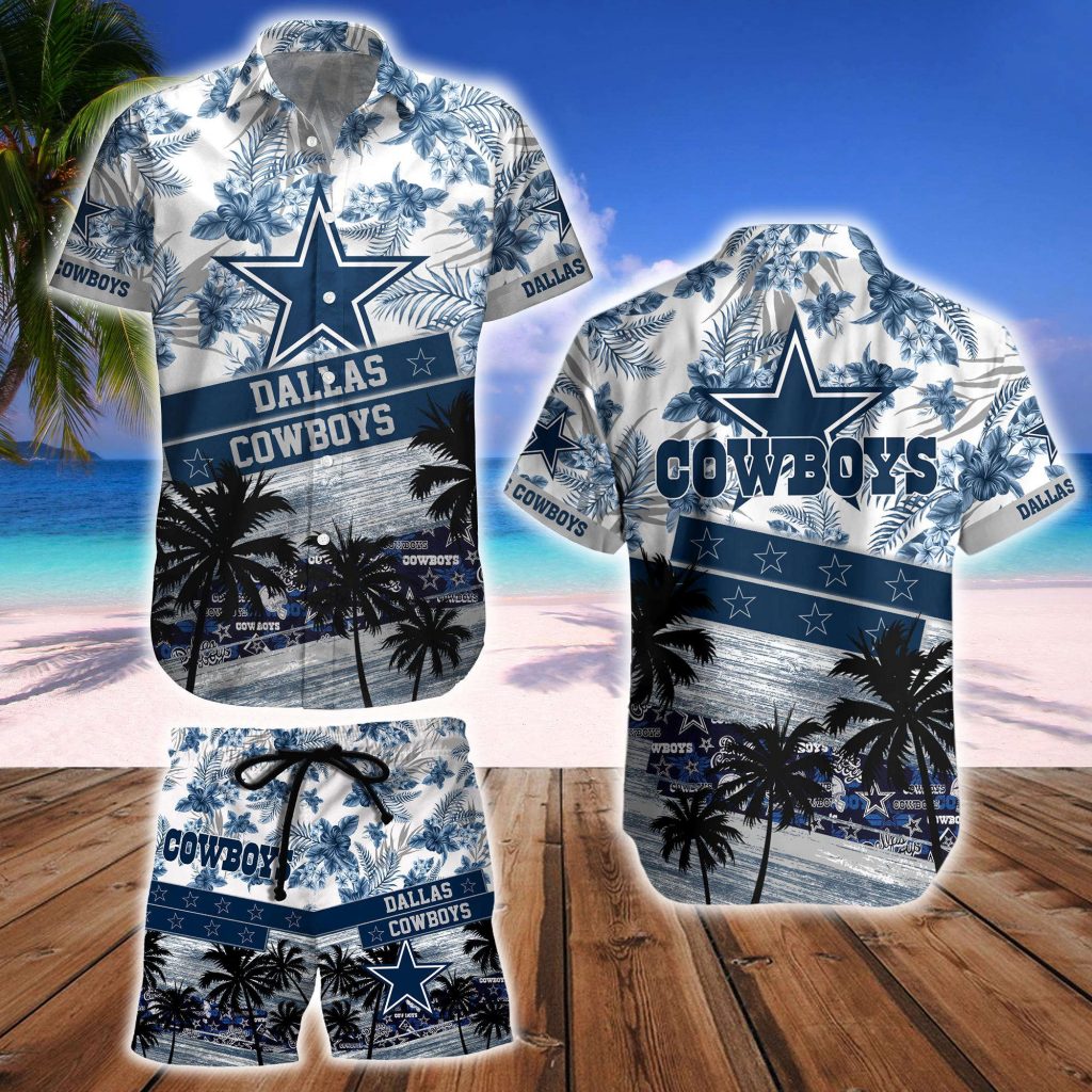 Dallas Cowboys Hawaiian Shirt And Beach Short 9