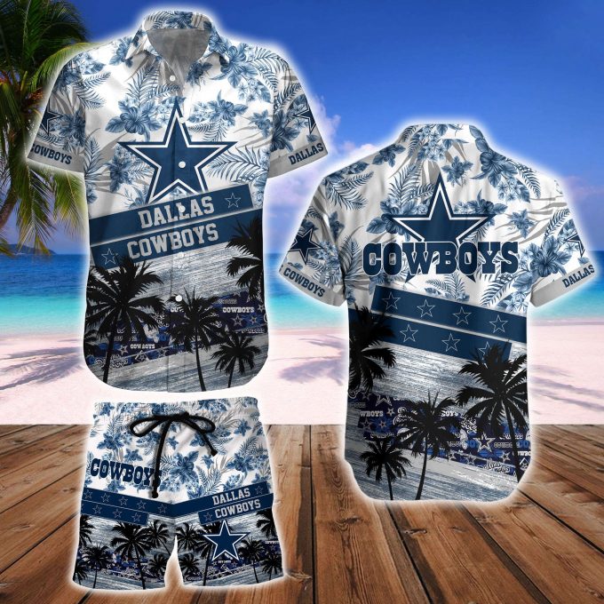 Dallas Cowboys Hawaiian Shirt And Beach Short 2