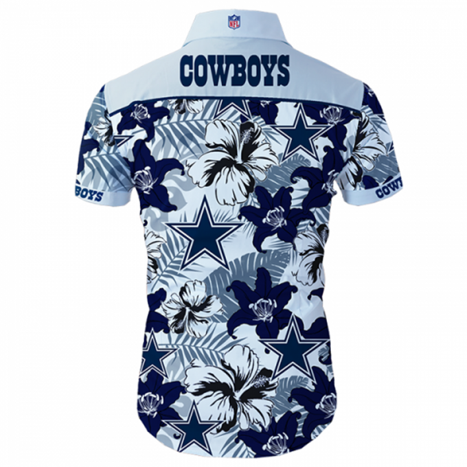 Dallas Cowboys Hawaiian Shirt Tropical Flower Short Sleeve 2