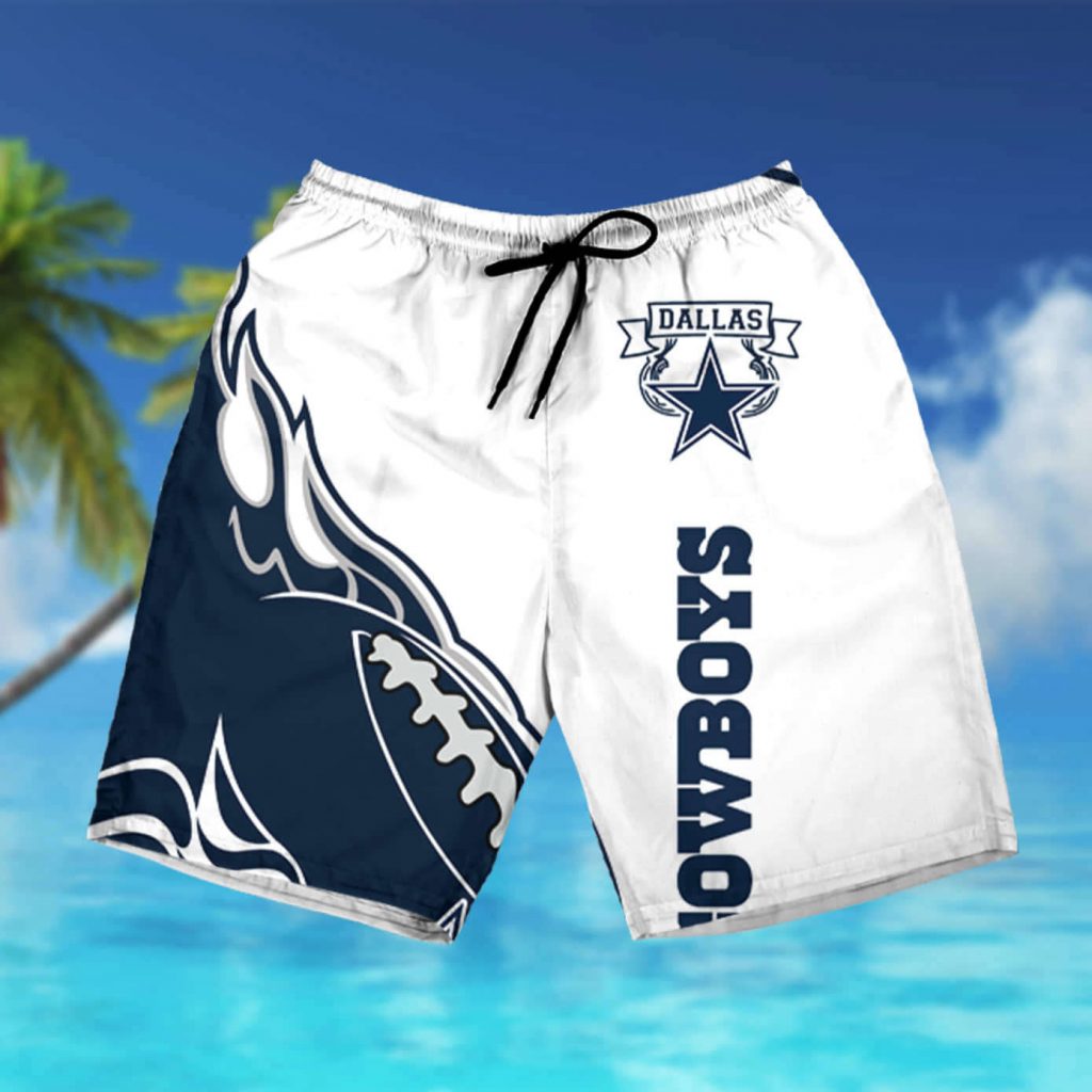 Dallas Cowboys Mens Fireball Hawaiian Shirt Summer Shirt 10