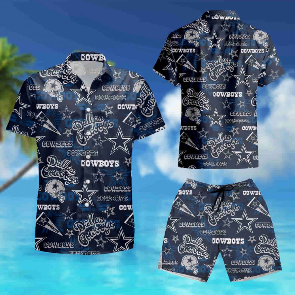 Dallas Cowboys Nfl Full 3D Hawaiian Shirt White Men Women Beach Wear Short Sleeve Hawaii Shirt 3D Zipper Hoodie 3D Zipper Hoodie Summer Shirt 14