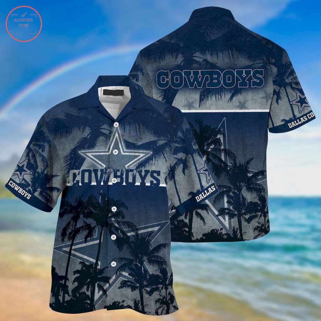 Dallas Cowboys Palm Hawaiian Shirt 2