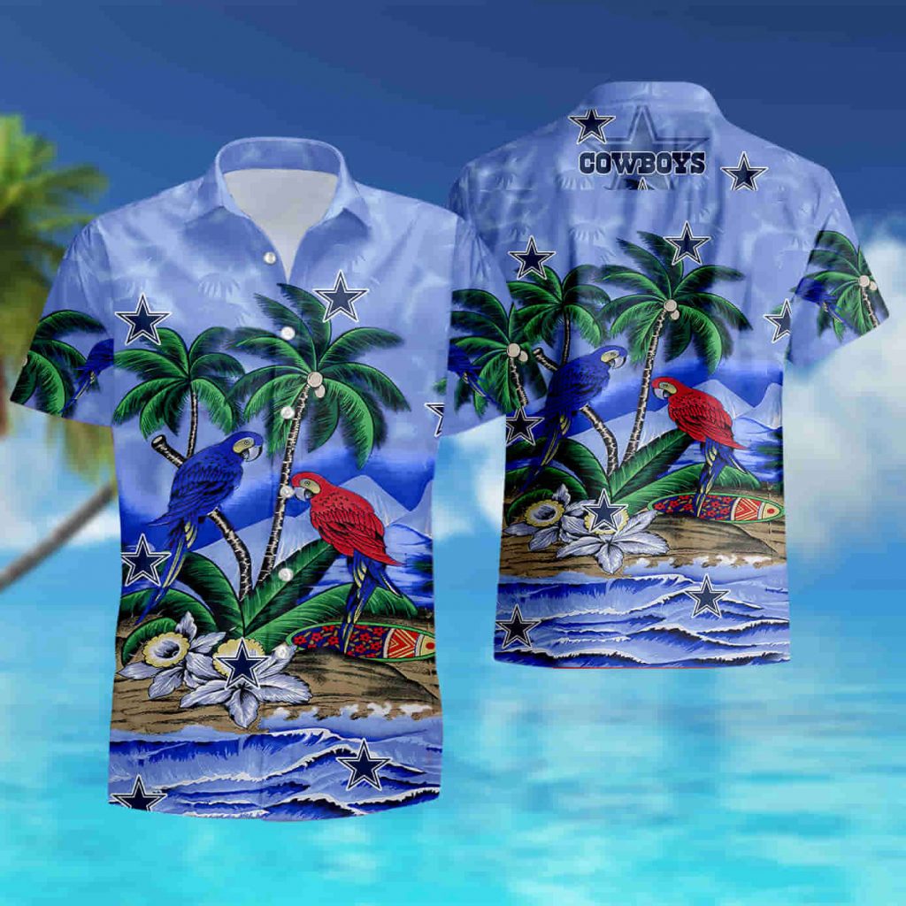 Dallas Cowboys Parrots Couple Hawaiian Shirt Summer Shirt 10