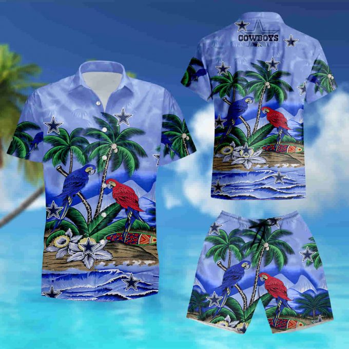 Dallas Cowboys Parrots Couple Hawaiian Shirt Summer Shirt 5