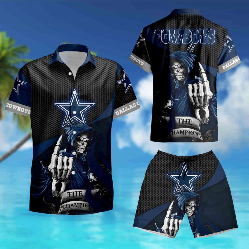 Dallas Cowboys Skull Death Hawaiian Shirt Summer Shirt 5