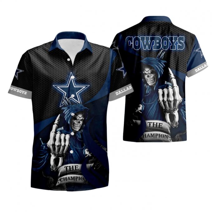 Dallas Cowboys Skull Death Hawaiian Shirt Summer Shirt 3