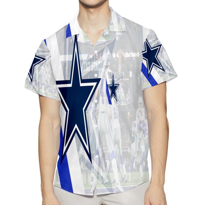Dallas Cowboys Star Prescott Playing 3D All Over Print Summer Beach Hawaiian Shirt With Pocket 1