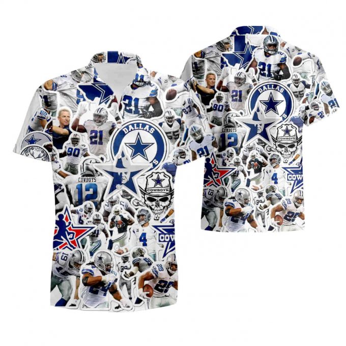 Dallas Cowboys Team Regular Fit Hawaiian Shirt Summer Shirt 3