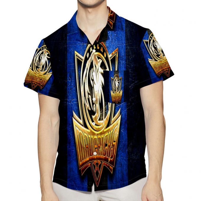 Dallas Mavericks Logo Art 26 3D All Over Print Summer Beach Hawaiian Shirt With Pocket 1