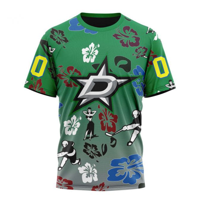 Dallas Stars Hawaiian Style Designs Unisex T-Shirt For Fans Ts3018 2