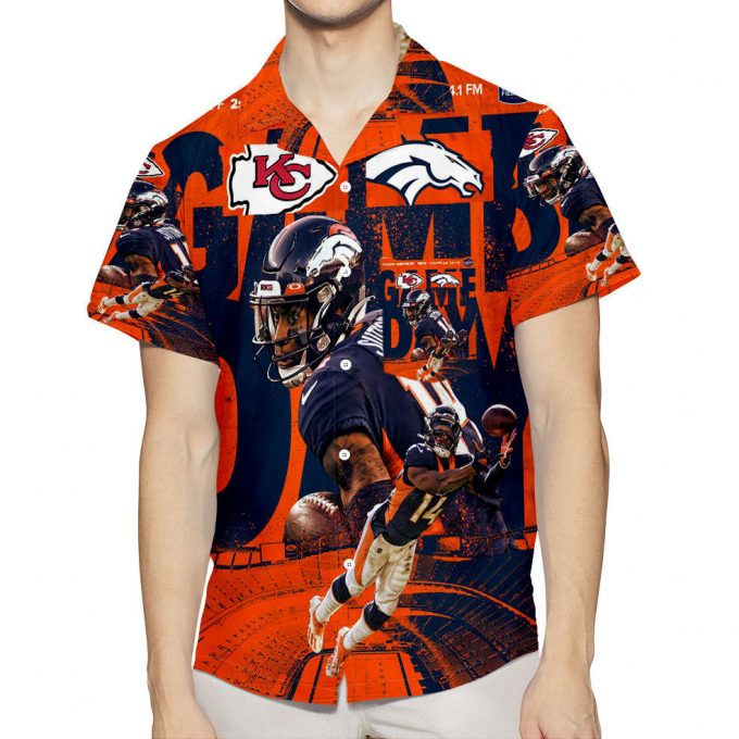 Denver Broncos Courtland Sutton 3D All Over Print Summer Beach Hawaiian Shirt With Pocket 1