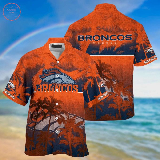 Denver Broncos Palm Hawaiian Shirt 1