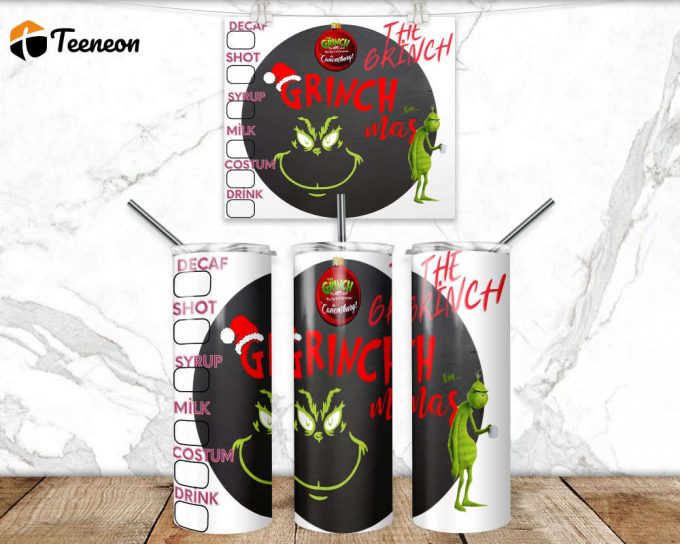 Designs Grinch Tumbler Wrap Bundle 20 Oz Skinny Tumbler Wrap 20Oz Tumbler Png Sublimation Design 3D Sublimation Design Tumbler Skinny 1