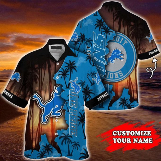 Detroit Lions Hawaiian Shirt Customize Your Name 3