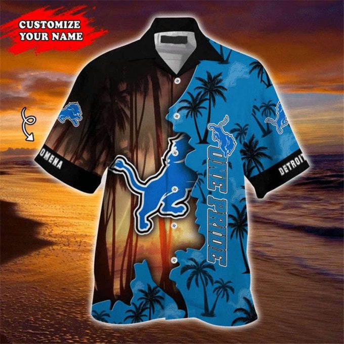 Detroit Lions Hawaiian Shirt Customize Your Name 1