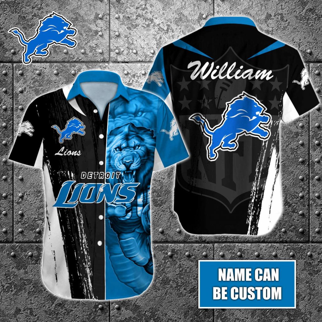 Detroit Lions Nfl-Hawaiian Shirt Custom 2