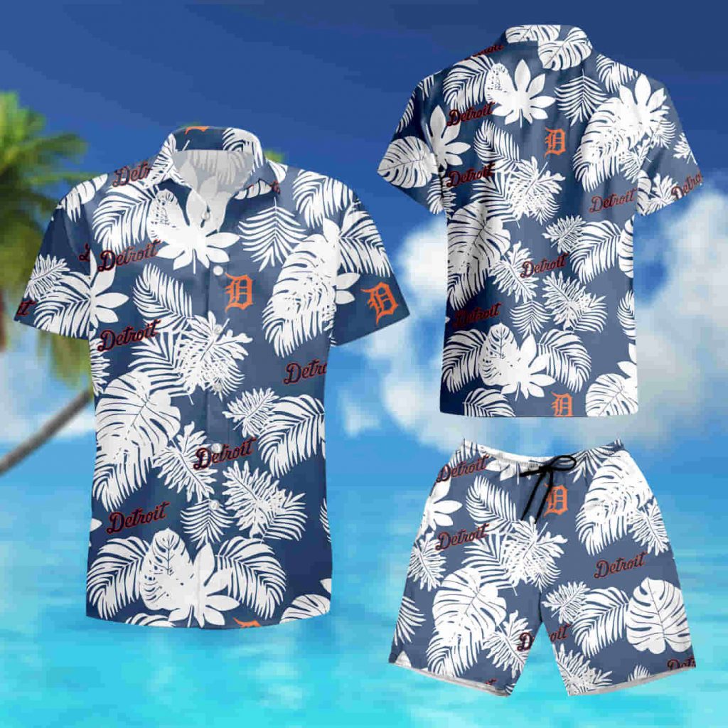 Detroit Tigers Logo Aloha Hawaiian Shirt Summer Shirt 14