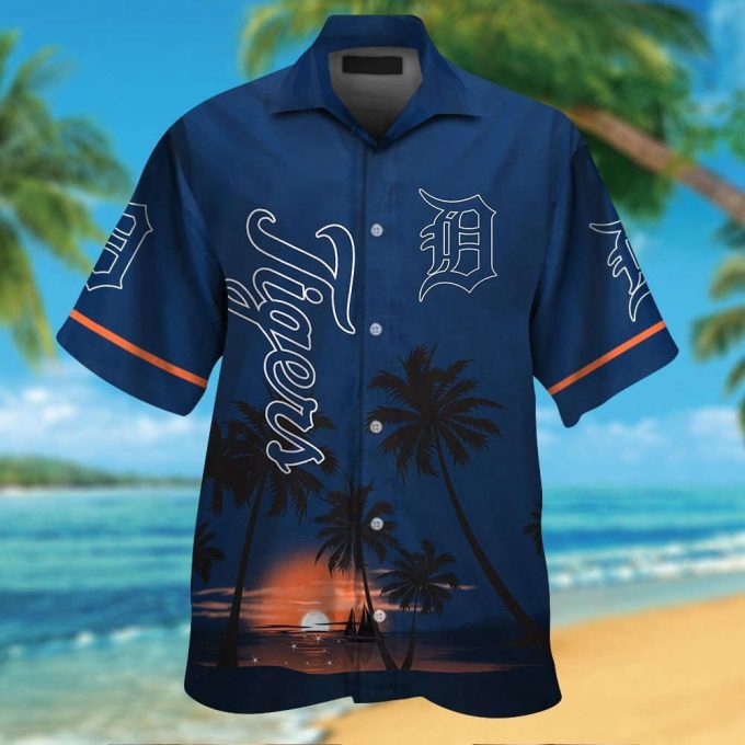 Detroit Tigers Short Sleeve Button Up Tropical Aloha Hawaiian Shirt Set For Men Women Gift For Fans 1