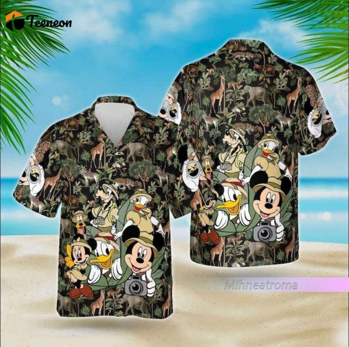 Disney Animal Kingdom Mickey And Friends Hawaiian Shirt, Safari Mode Hawaii Shirt, Hakuna Matata Button Up Shirt, Disney Friend Gift 1