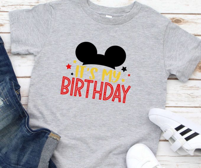 Disney Birthday Shirt: Mickey Mouse Tee For Boys Disneyland &Amp; Disneyworld Celebration 3