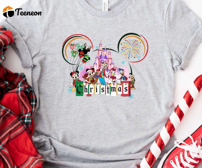 Disney Christmas T-Shirt: Mickey Ears Matching Family Trip Shirts New Year Gift 1