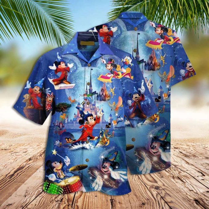 Disney Hawaiian Shirt Disney Wonderful Worlds Mickey Magic Hawaiian Shirt 1