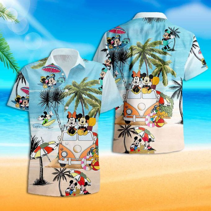 Disney Hawaiian Shirt Mickey Minnie Summer Vacation Hawaiian Shirt 1