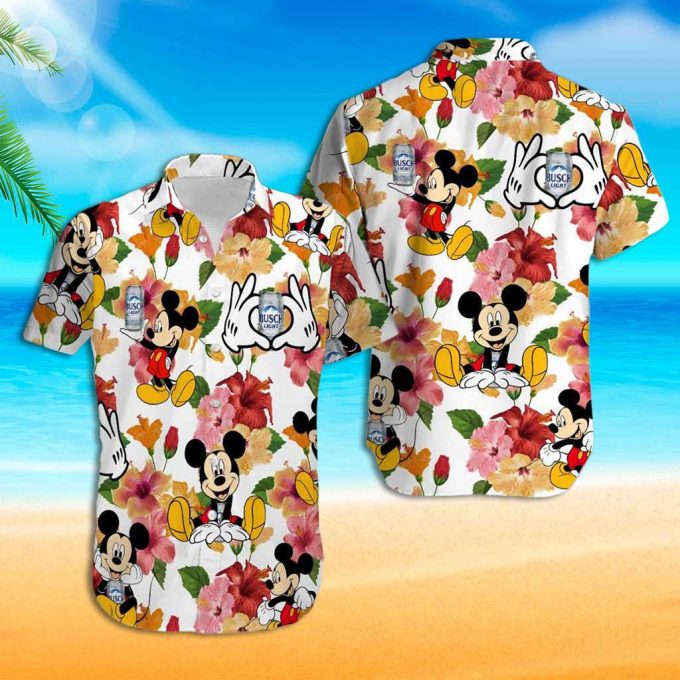 Disney Hawaiian Shirt Mickey Mouse And Busch Light Hawaiian Shirt 1