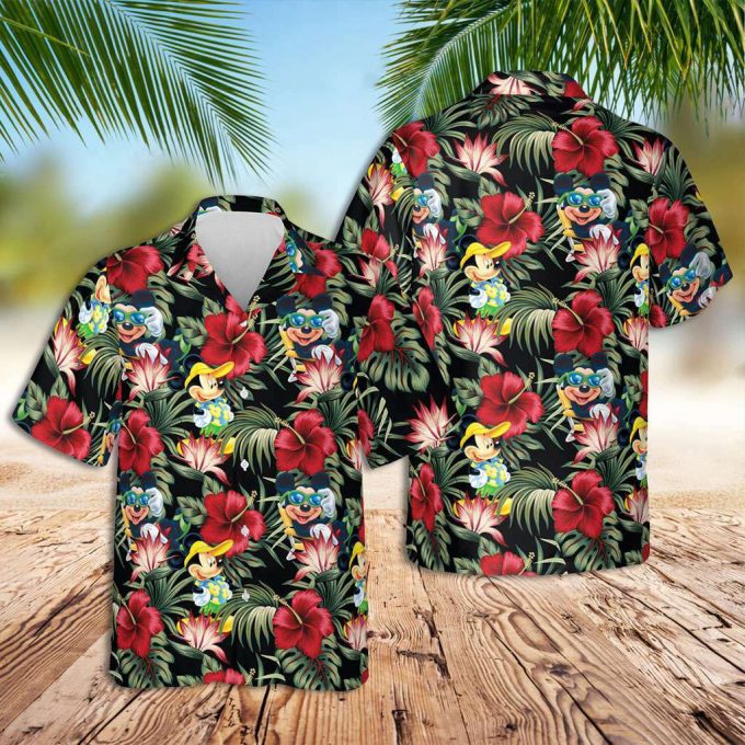 Disney Hawaiian Shirt Mickey Mouse Flower Hawaiian Shirt 1