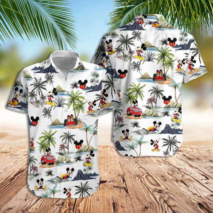 Disney Hawaiian Shirt Mickey Mouse Landscape Hawaiian Shirt 1