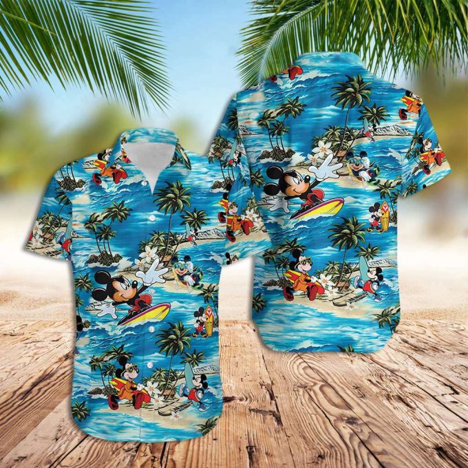 Disney Hawaiian Shirt Mickey Mouse Surfing Hawaiian Shirt 1
