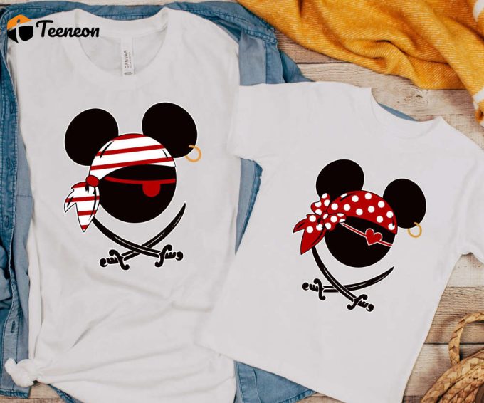 Disney Pirates Of Caribbean Shirts: Mickey &Amp;Amp; Minnie Pirates Matching Family &Amp;Amp; Disney Cruise Shirts 1