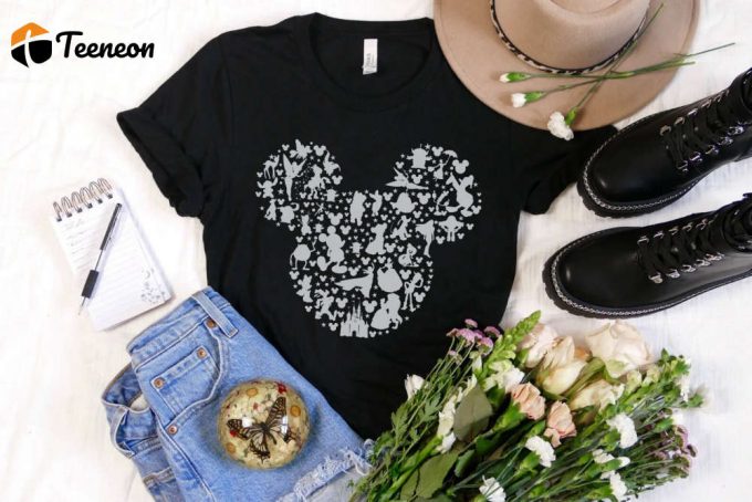 Disney Shirt, Disney Shirt For Women, Disney Ear Shirt, Women'S Disney T-Shirt, Disney Mickey Silhouette Shirt, Mickey Mouse Shirt 1