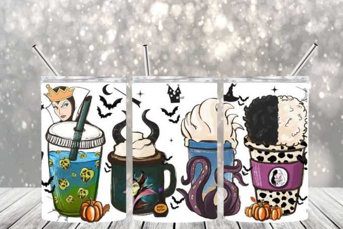 Disney Villain Tumbler Collection, Ursula, Cruella De Vil, The Evil Queen And Maleficient 4