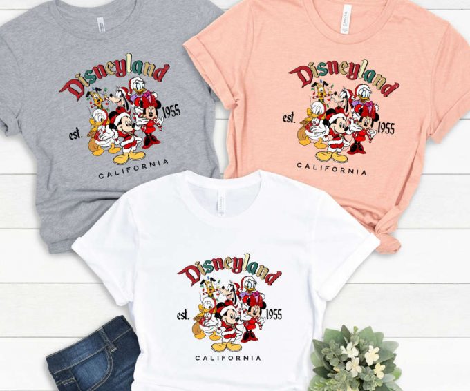 Disneyland Christmas Trip Tshirt: Matching Family Disney Tees California Holiday Gift - Mickey &Amp; Friends 2