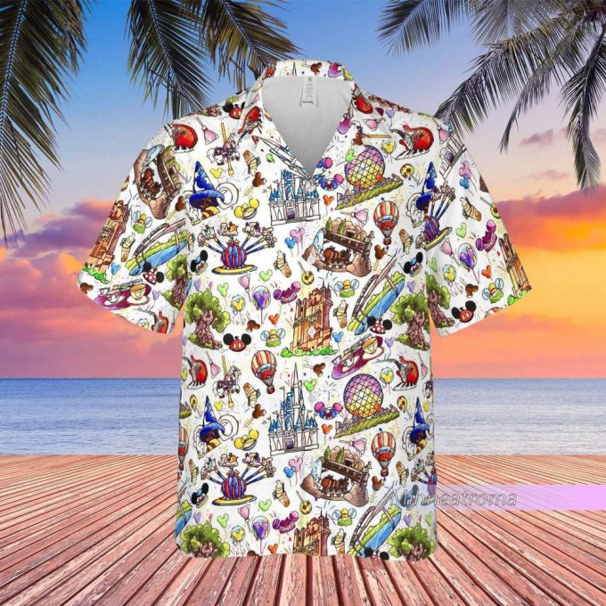 Disneyland Parks Hawaiian Shirt, Animal Kingdom Beach Hawaii Shirt, Disneyworld Tropical Short Sleeve Shirt, Mickey And Friends Shirt 2