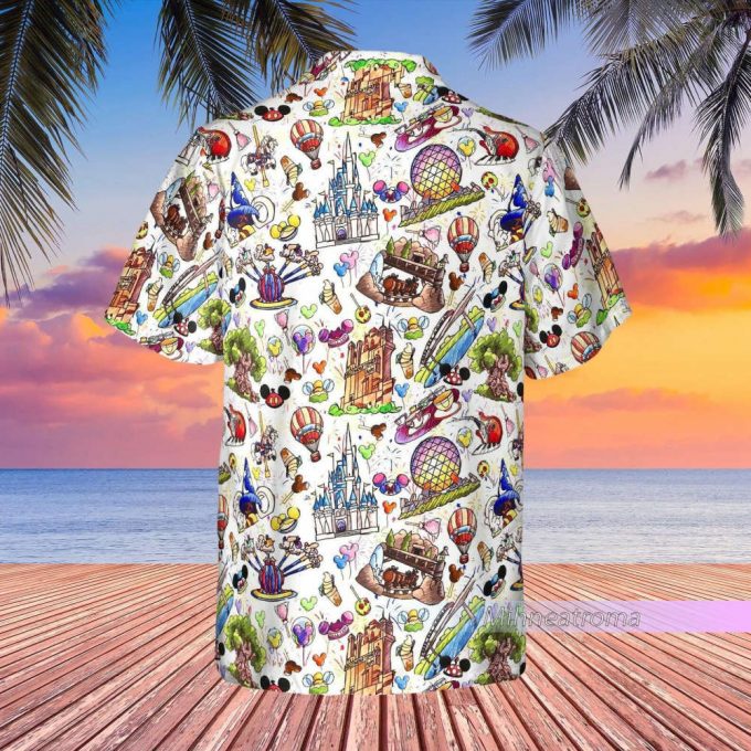 Disneyland Parks Hawaiian Shirt, Animal Kingdom Beach Hawaii Shirt, Disneyworld Tropical Short Sleeve Shirt, Mickey And Friends Shirt 3