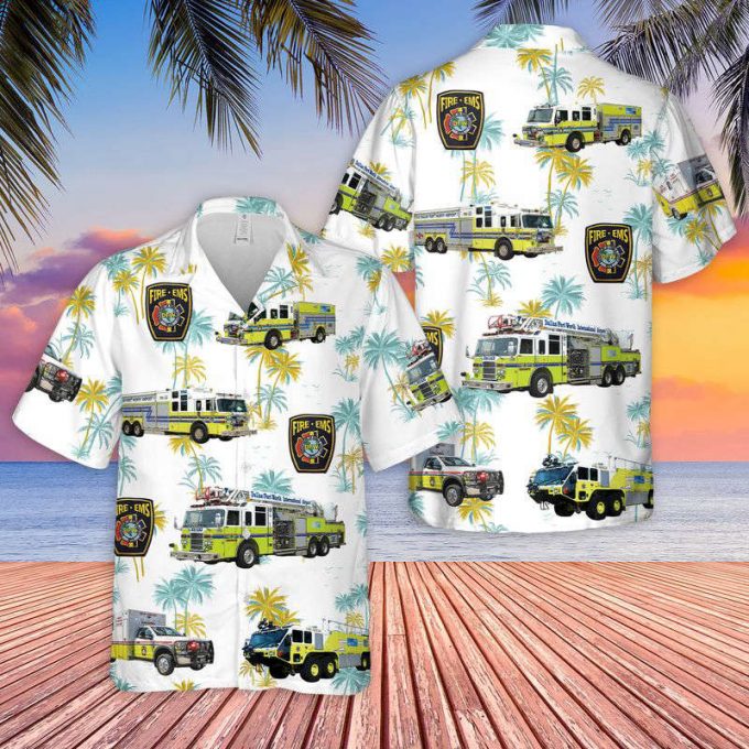 Gifts 2024Gifts 2024 Texas Dallas Fort Worth Airport Fire Department Hawaiian Shirt 1