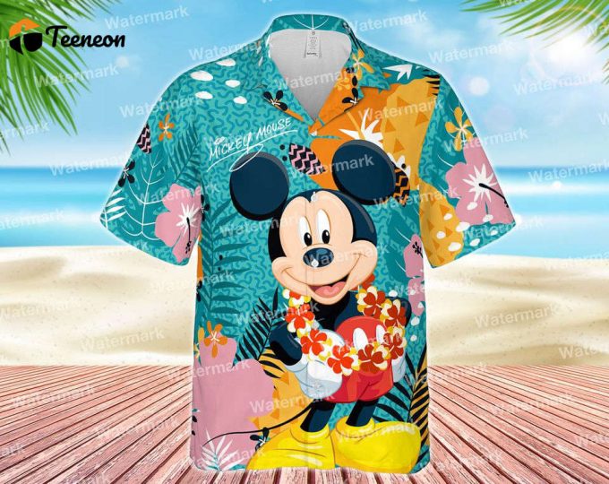 Donald Duck Hawaiian Shirt, Mickey Mouse Hawaiian Shirt 1