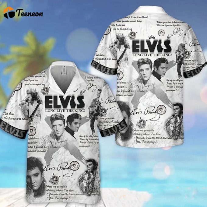 Elvis Presley Hawaiian Shirt, Elvis Women Blouses,Elvis Linen Shirt,Casual Long Sleeve Button Down Shirt,Elvis Fans Gift.