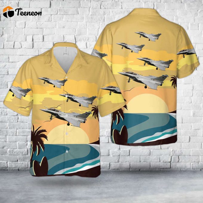 French Navy Dassault Rafale M Hawaiian Shirt Gift For Dad Father Days 1