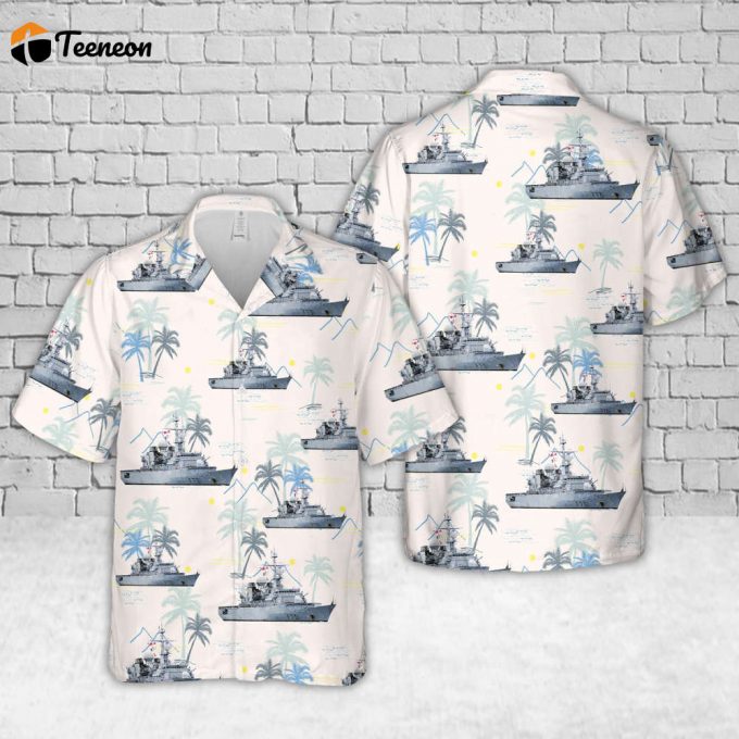 French Navy Prairial (F 731) Floreal-Class Frigate Hawaiian Shirt Gift For Dad Father Days 1