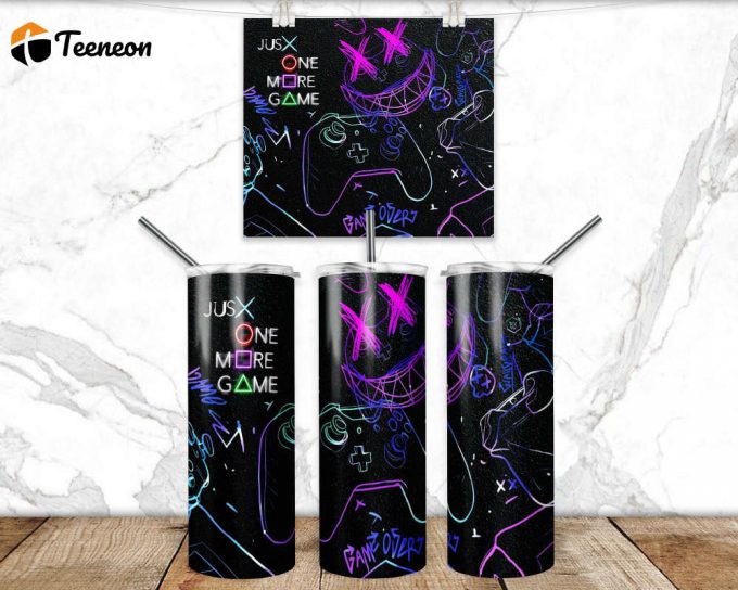 Gamer Tumbler Wrap Png 3D Tumbler Design Skinny Sublimation Tumbler 1