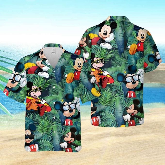 Green Hawaiian Shirt Mickey Mouse Vacation Hawaiian Shirt 1