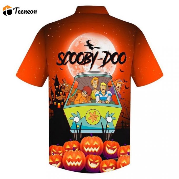 Halloween Shirt, Spooky Season Shirt, Scooby Doo Hawaiian Shirt, Movie Hawaii Shirt, Halloween Pumpkin Shirt 1