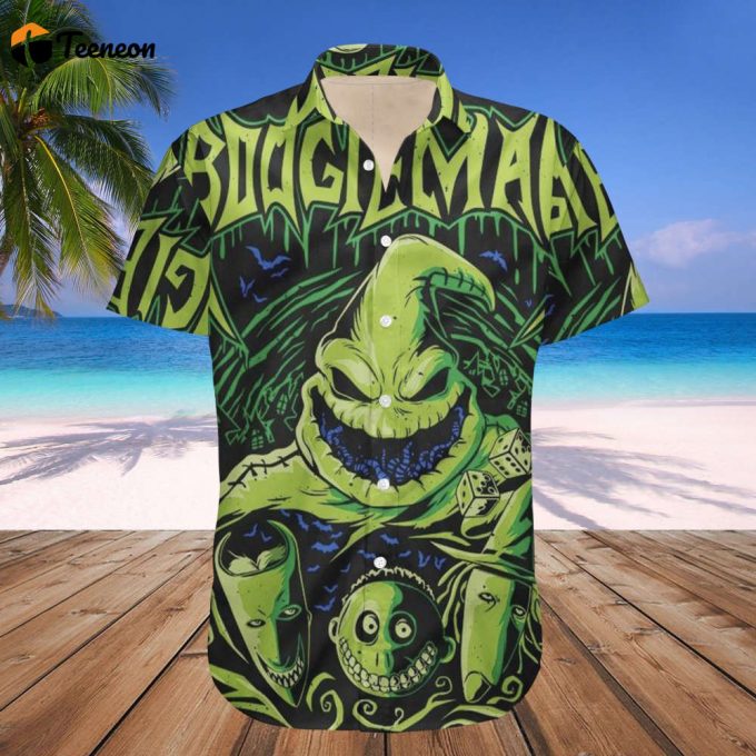 Horror Oogie Boogie Hawaiian Shirt, Oogie Boogie Hawaiian Shirt, Oogie Boogie Shirt, Nightmare Before Christmas, Oogie Boogie Gifts 1